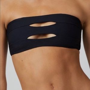 BOYS + ARROWS Abetting Ava Bandeau Bikini Top in Jet